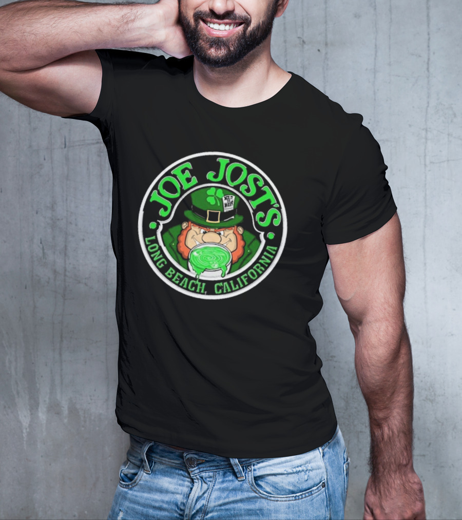Joe Jost's Long Beach California Leprechaun Beer Circle T-Shirt