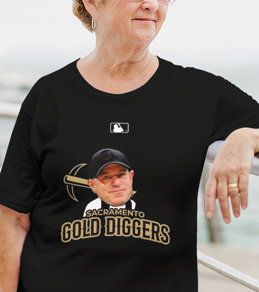 Sacramento Gold Diggers John Fisher MiLB Primary Alternate Baseball T-Shirt