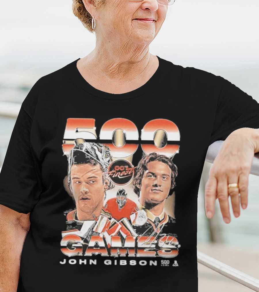 OC's Finest John Gibson 500 Games Anaheim Vintage T-Shirt