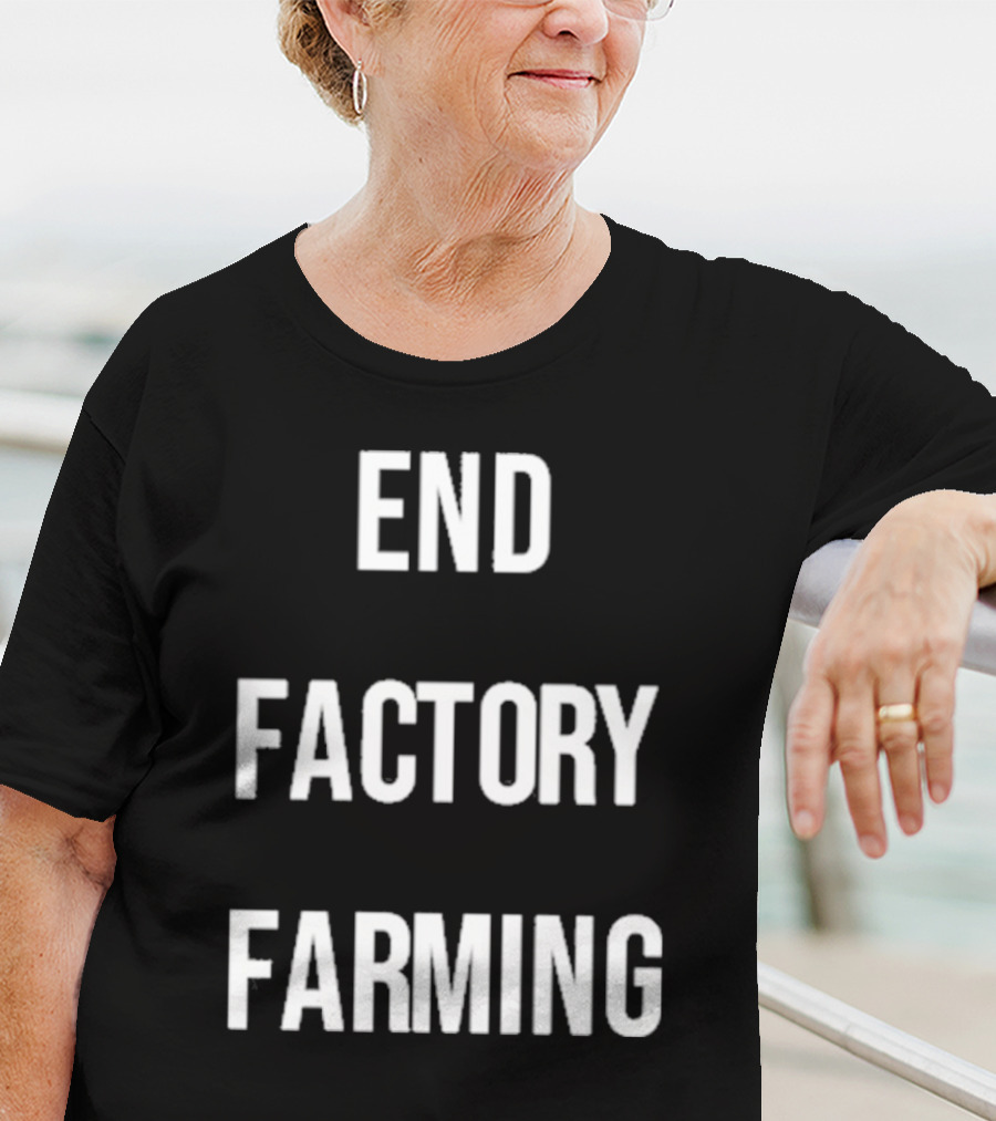 John Oberg End Factory Farming Vintage Activist Campaign T-Shirt