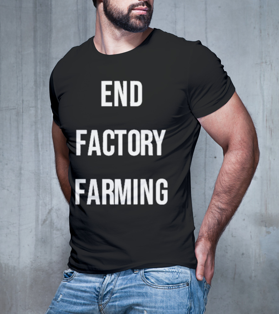 John Oberg End Factory Farming Vintage Activist Campaign T-Shirt