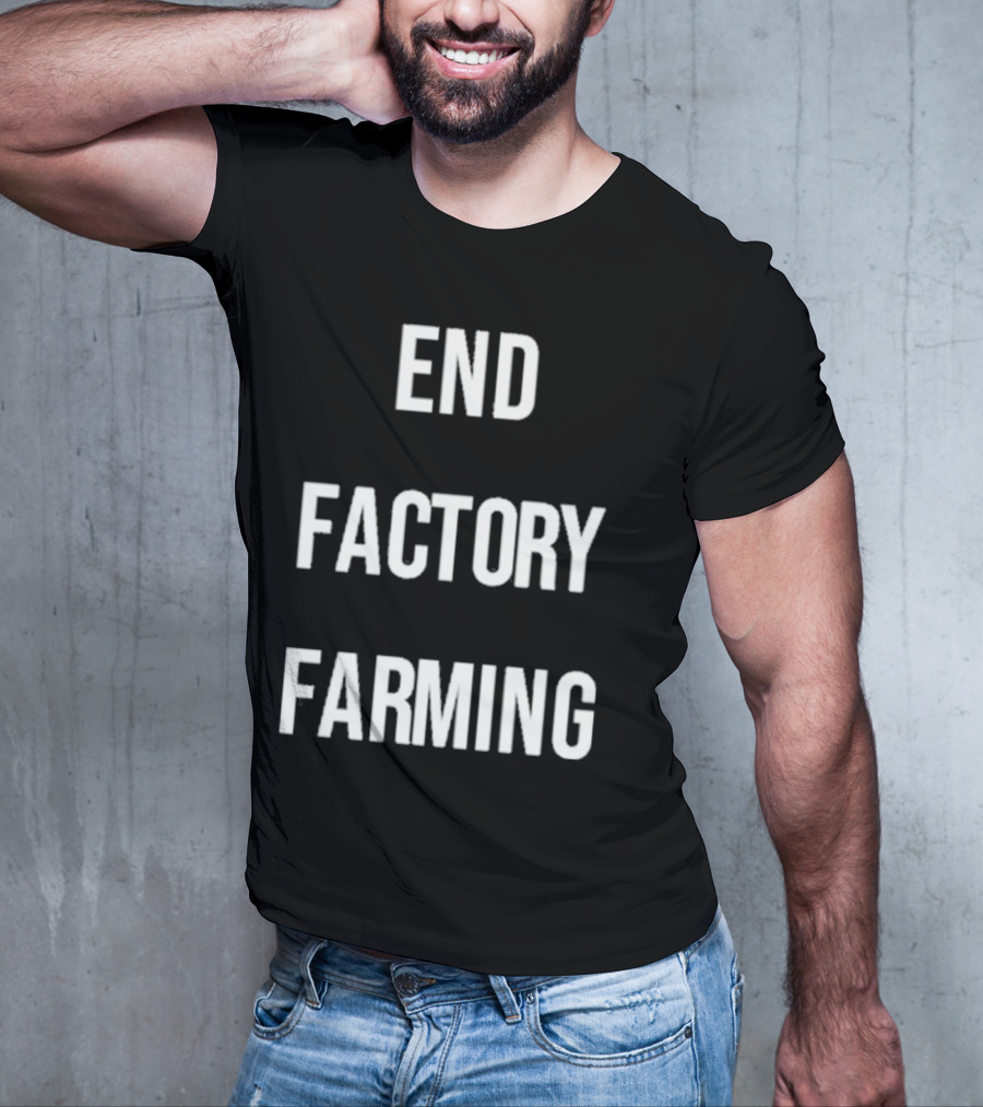 John Oberg End Factory Farming Vintage Activist Campaign T-Shirt