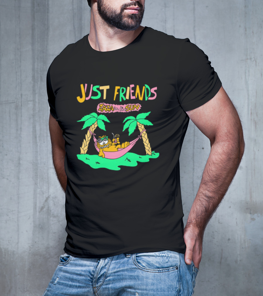 Just Friends Zaza In The Sun Relaxing In Hammock Under Palms T-Shirt