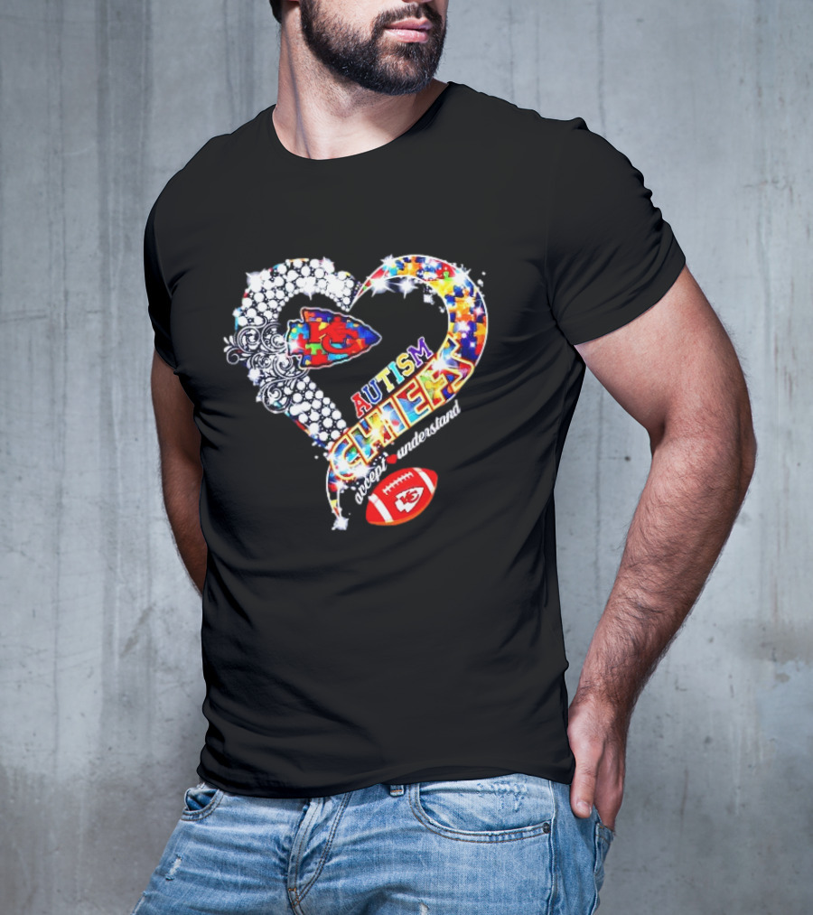 Kansas City Chiefs Autism Heart Accept Understand Love T-Shirt