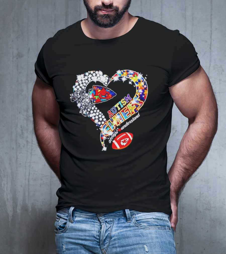 Kansas City Chiefs Autism Heart Accept Understand Love T-Shirt