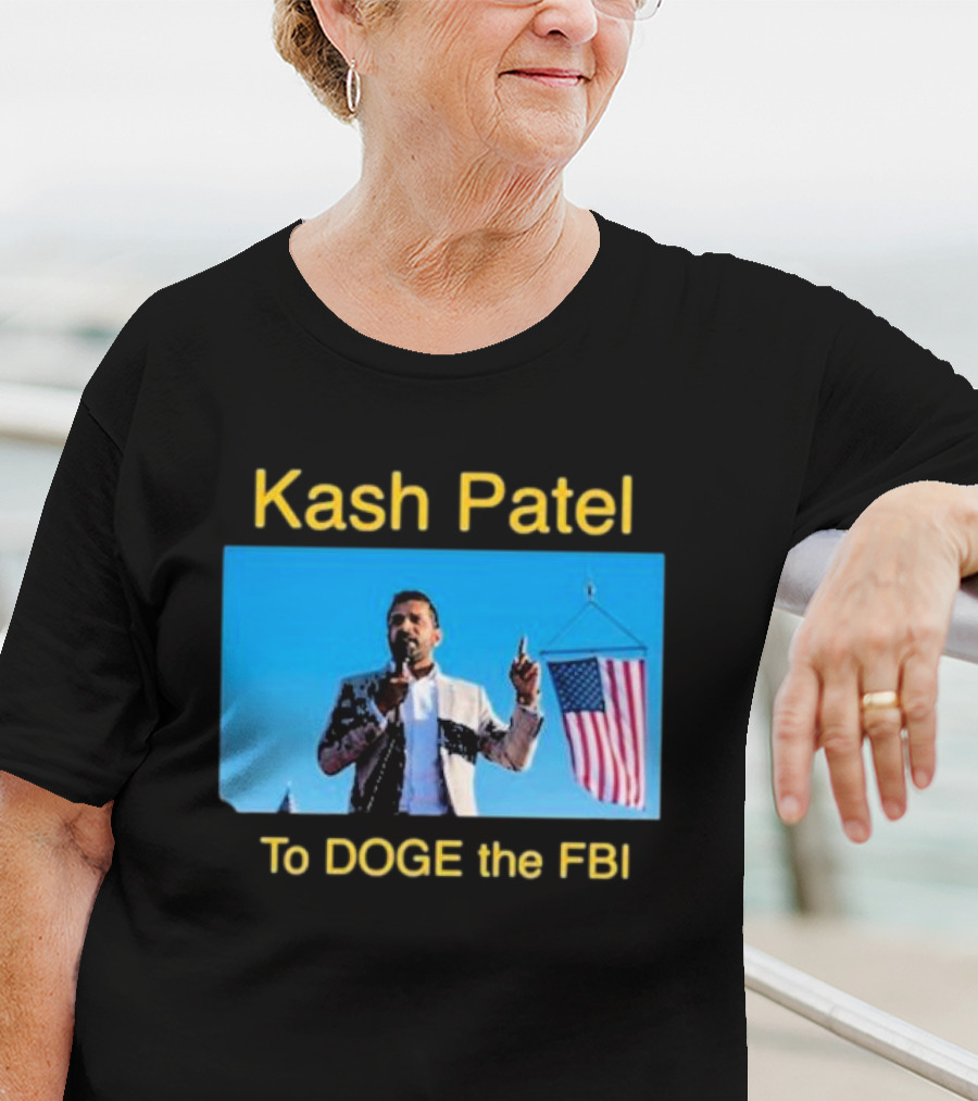 Kash Patel To DOGE The FBI American Flag Speech Scene T-Shirt