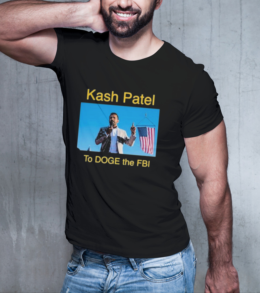Kash Patel To DOGE The FBI American Flag Speech Scene T-Shirt