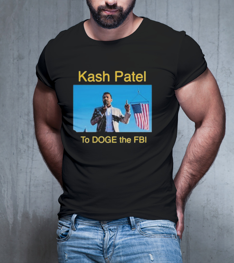 Kash Patel To DOGE The FBI American Flag Speech Scene T-Shirt