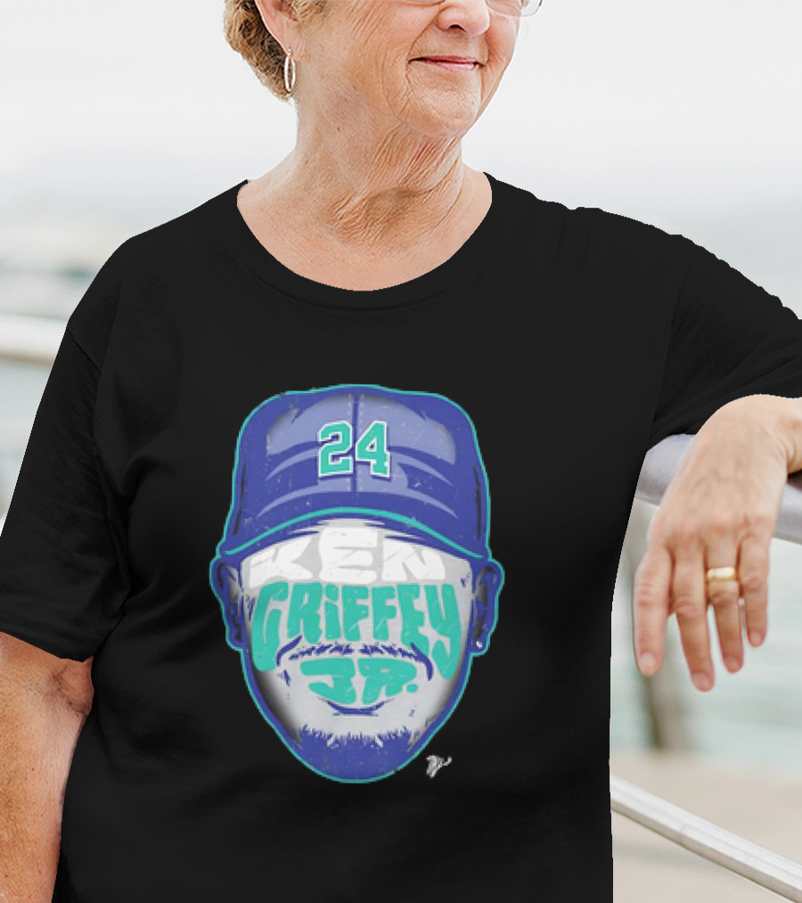 Ken Griffey Jr. 24 Seattle Mariners Vintage Silhouette T-Shirt