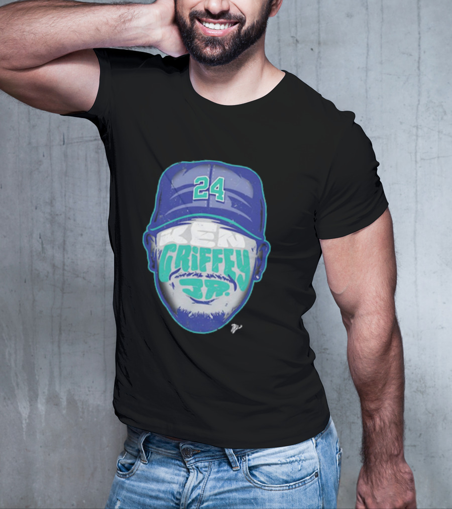 Ken Griffey Jr. 24 Seattle Mariners Vintage Silhouette T-Shirt