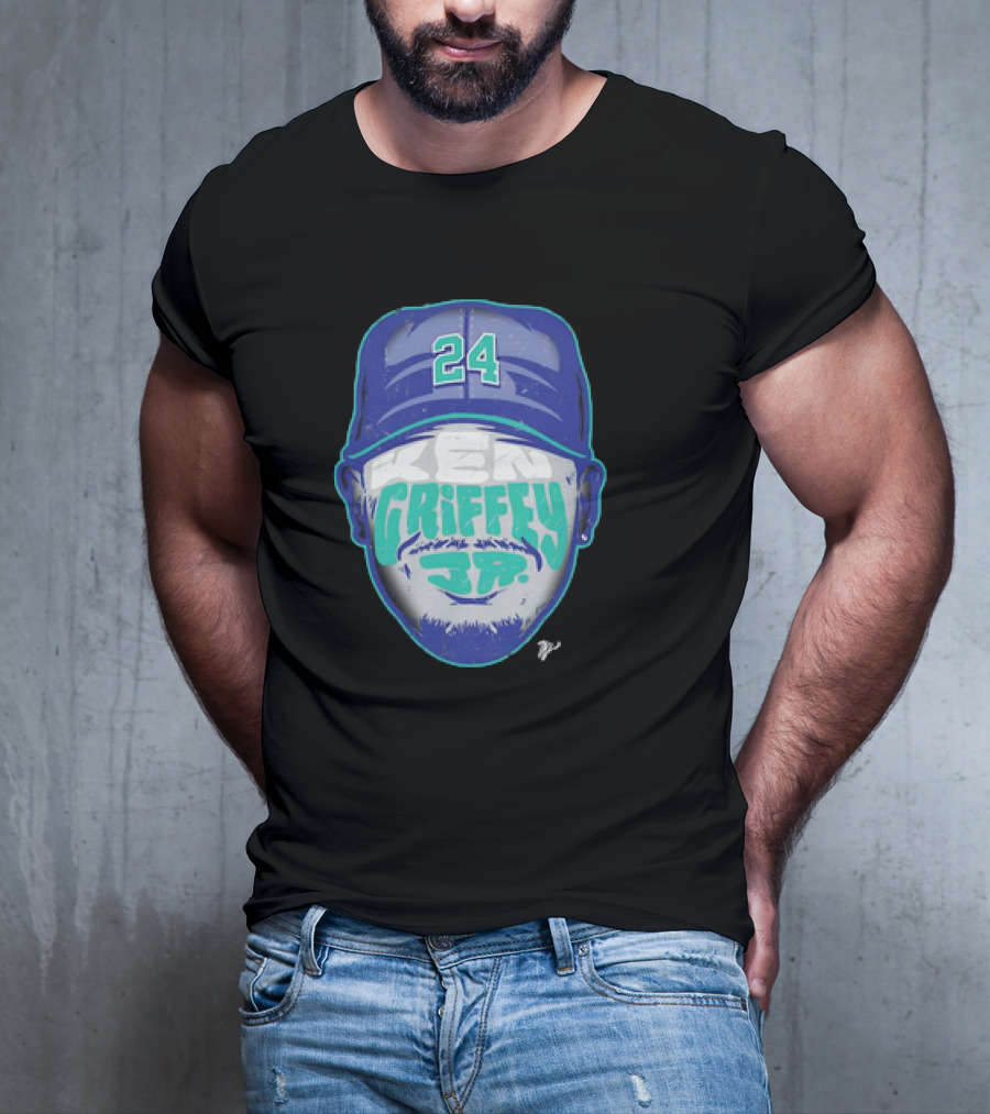 Ken Griffey Jr. 24 Seattle Mariners Vintage Silhouette T-Shirt