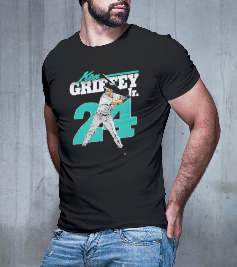 Ken Griffey Jr. Seattle Mariners 24 Retro Vintage Baseball Player T-Shirt