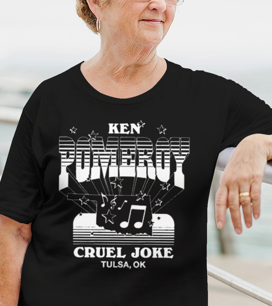 Ken Pomeroy Tulsa OK Cruel Joke Rodeo Music Notes And Stars T-Shirt