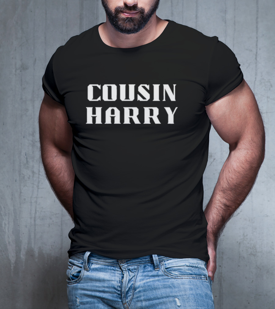 Cousin Harry Vintage-Style Block Letters T-Shirt