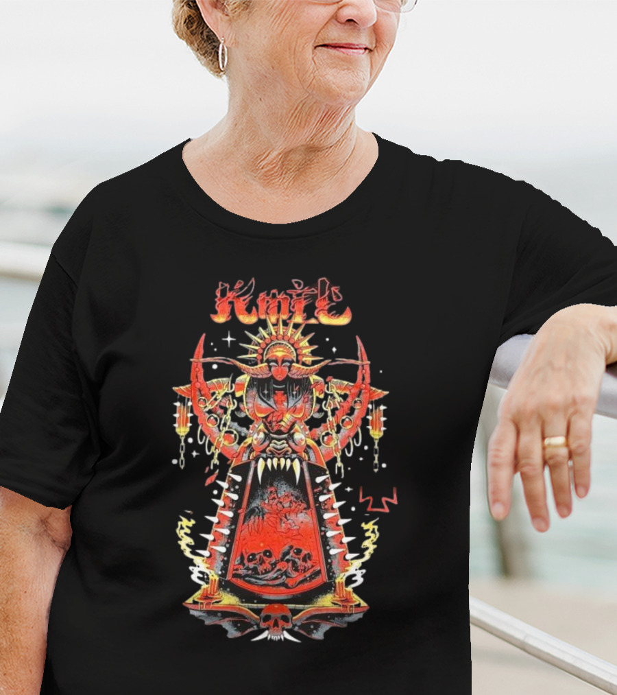 Koil Kenyataan Dalam Dunia Fantasi Gothic Artwork With Skulls And Reaper Imagery T-Shirt