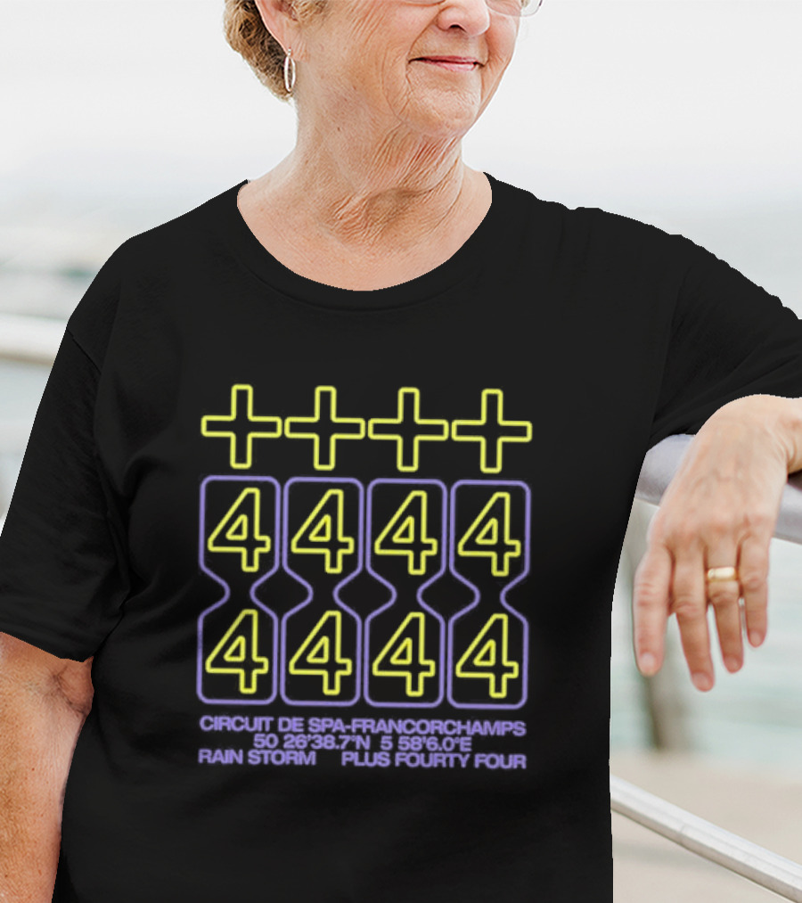 Lewis Hamilton +44 Minimal Engine Neon Style Racing Speed Tribute T-Shirt