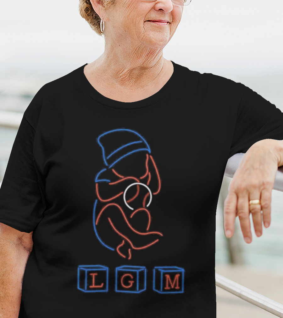 LGM Baby Fan New York Mets Blocks And Baby Outline Art T-Shirt