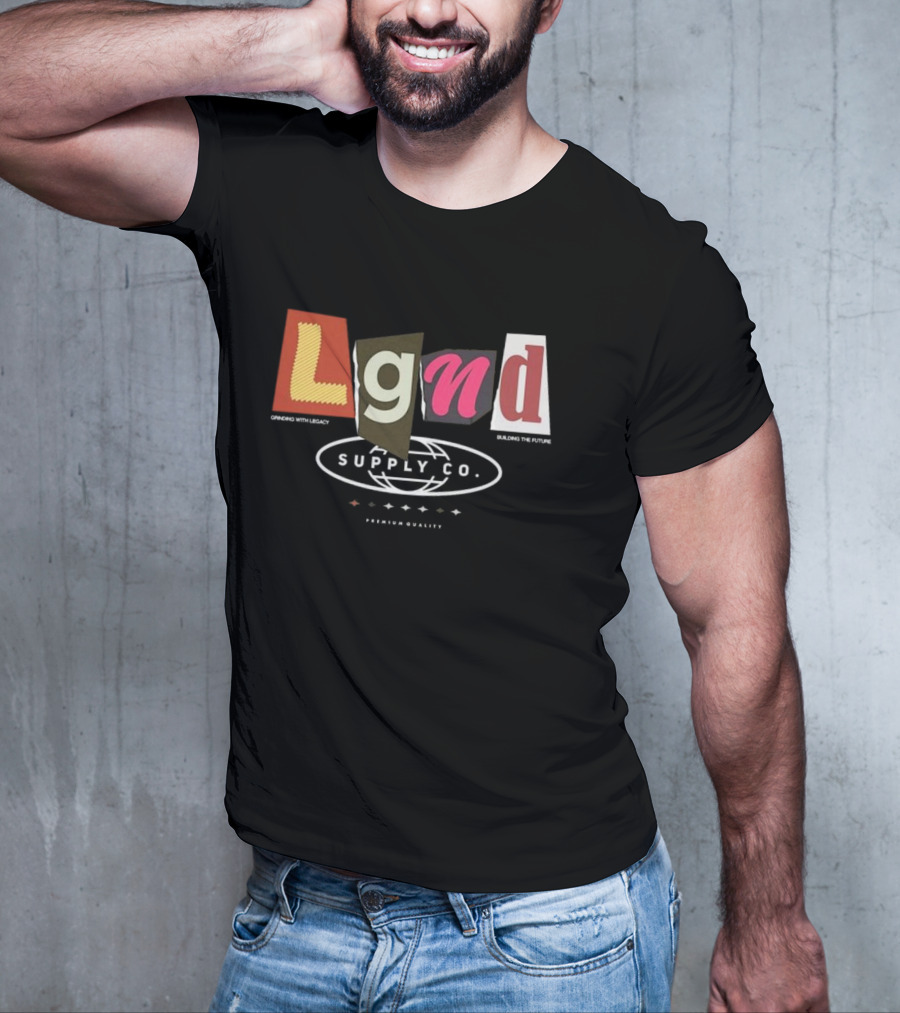 Lgnd Supply Co Ransom Cutout Letter Style T-Shirt