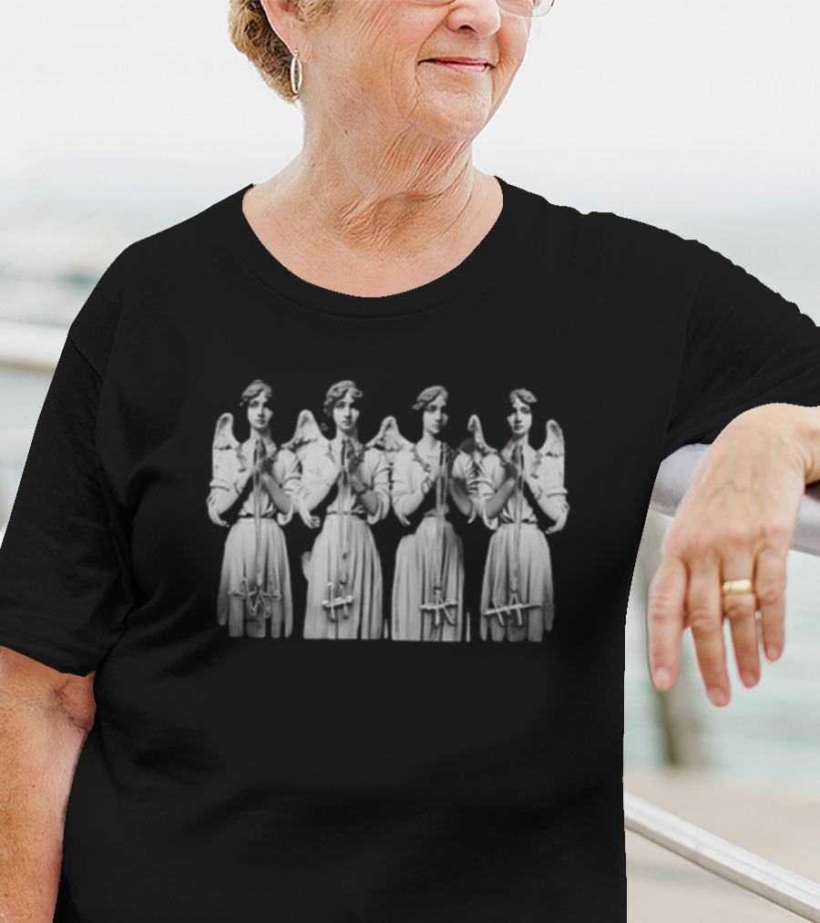 Lil Baby Wham Who Decides War Four Angels With Crosses T-Shirt