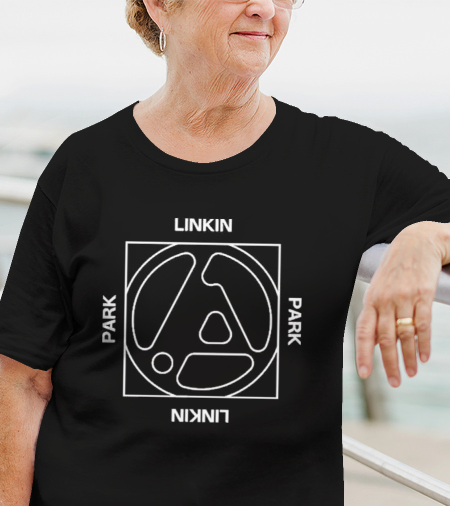Linkin Park Tan Ladies FZ Box Logo T-Shirt