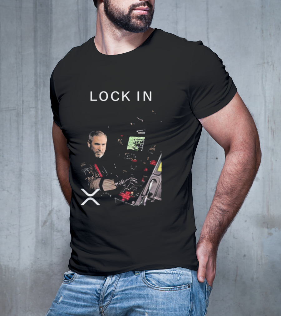 Lock In Brad Garlinghouse XRP Crypto Control Panel T-Shirt