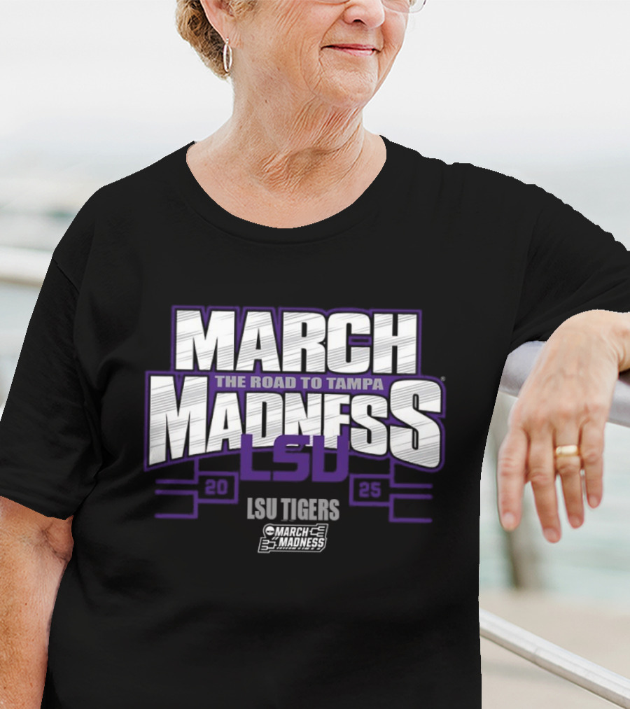 LSU Tigers March Madness 2025 The Road To Tampa T-Shirt