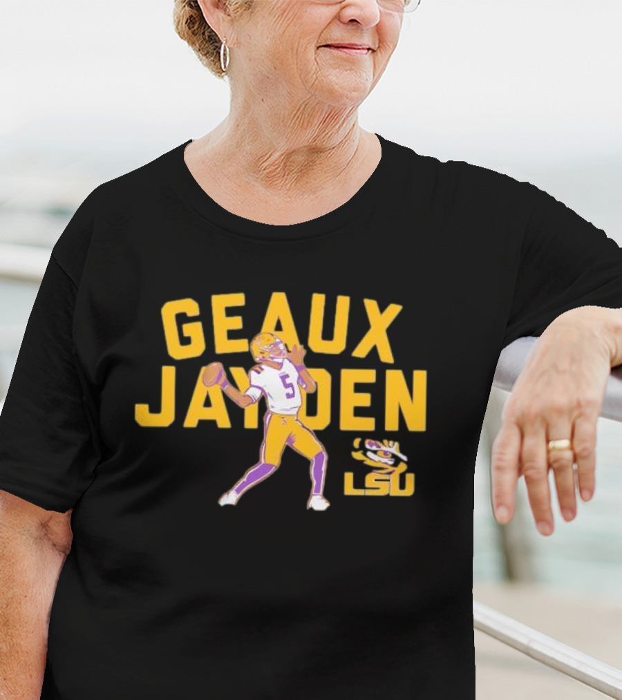 LSU Tigers Geaux Jayden Daniels Football Hero T-Shirt