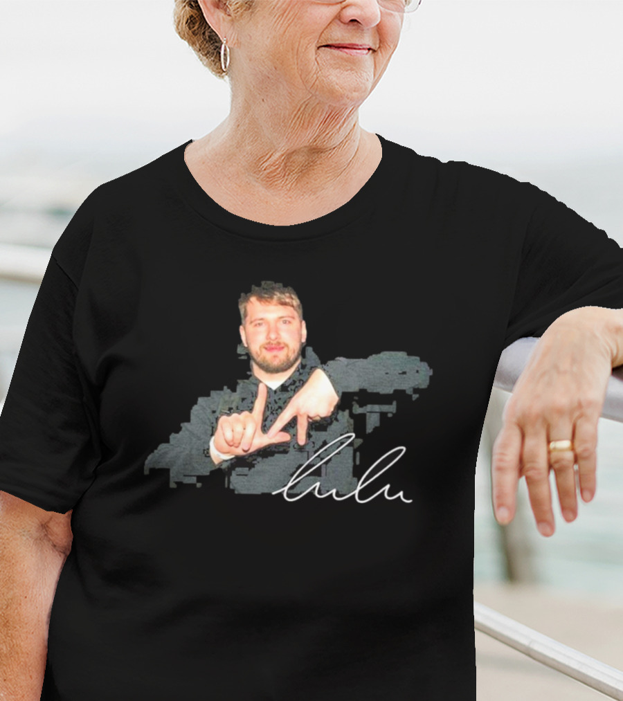 Luka Doncic Lulu LA Lakers Vintage Hand Sign T-Shirt