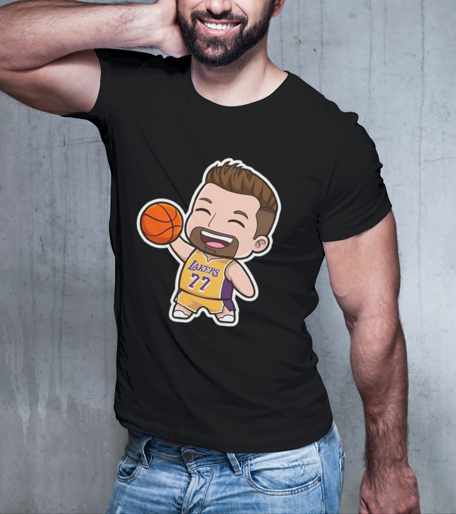 Luka Doncic Lakers 77 Chibi Cartoon Basketball T-Shirt