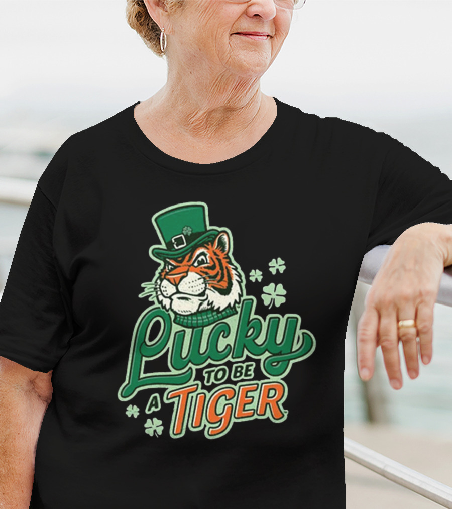 Lucky To Be A Tiger Saint Patrick’s Day Tiger Town T-Shirt