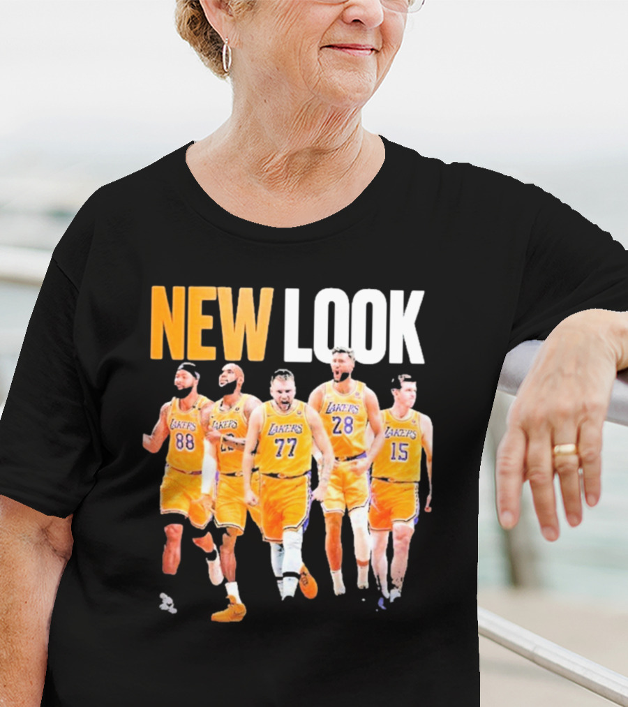 New Look Lakers Starting Five Luka Doncic 77 Los Angeles T-Shirt