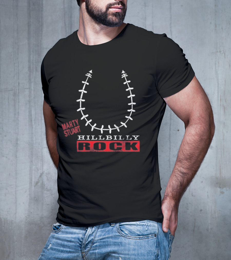 Marty Stuart HillBilly Rock Horseshoe Design T-Shirt