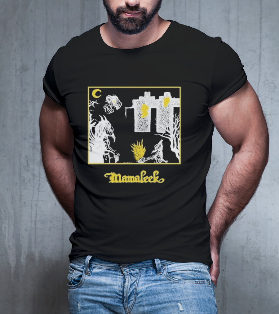Mamaleek Netherworld Moonlit Cityscape And Surreal Figures T-Shirt