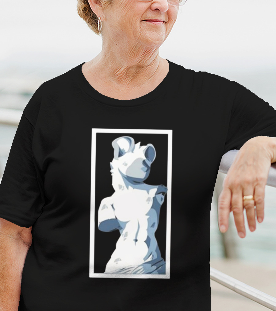 Mangoyena God's Chosen Hyena Statue Style T-Shirt