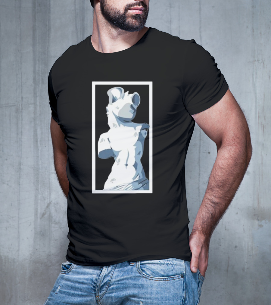 Mangoyena God's Chosen Hyena Statue Style T-Shirt