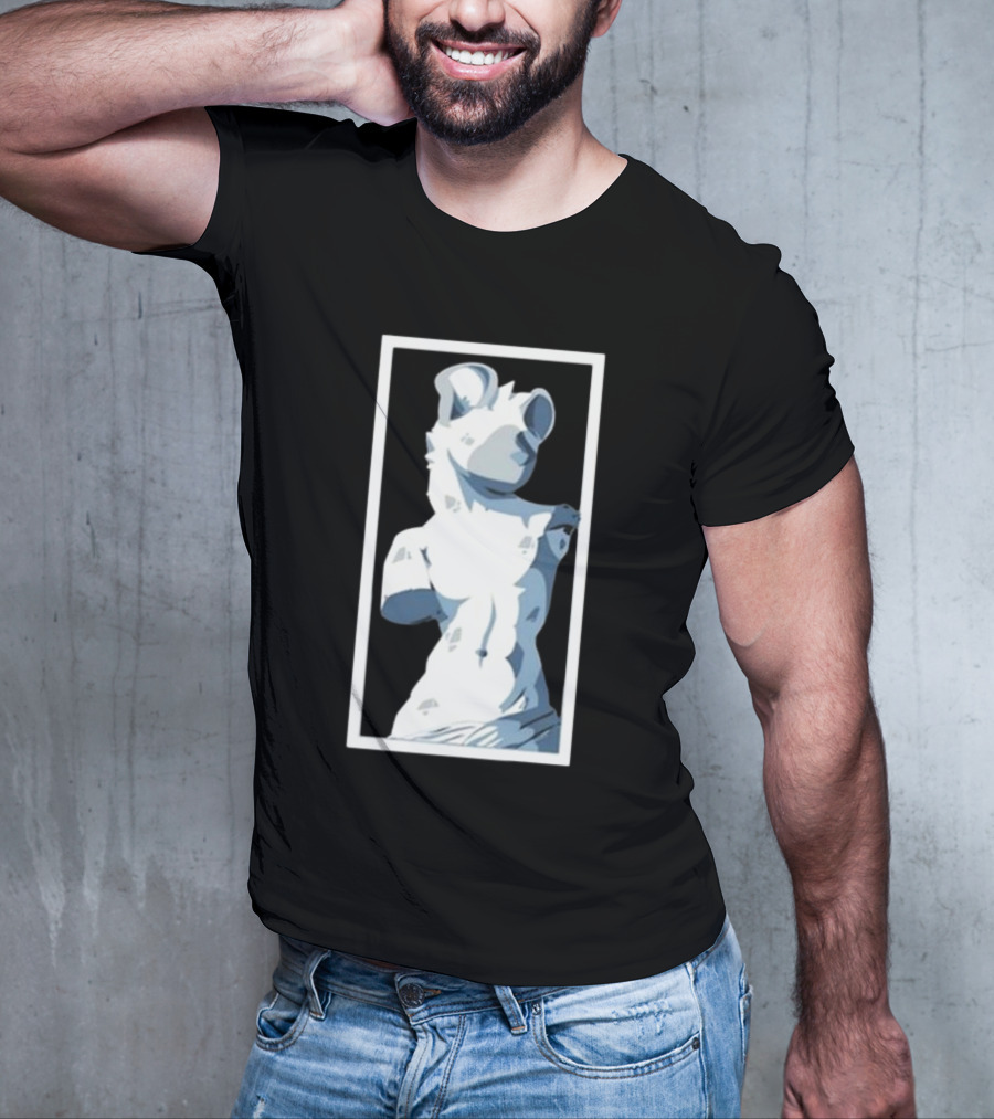 Mangoyena God's Chosen Hyena Statue Style T-Shirt