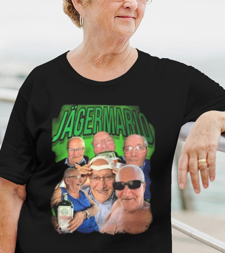 Marioscerra5 Jägermario Sigma Funny Multiphoto Collage T-Shirt