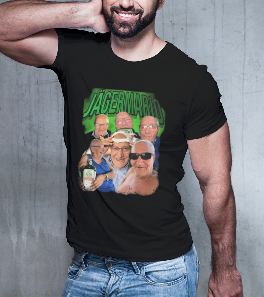Marioscerra5 Jägermario Sigma Funny Multiphoto Collage T-Shirt