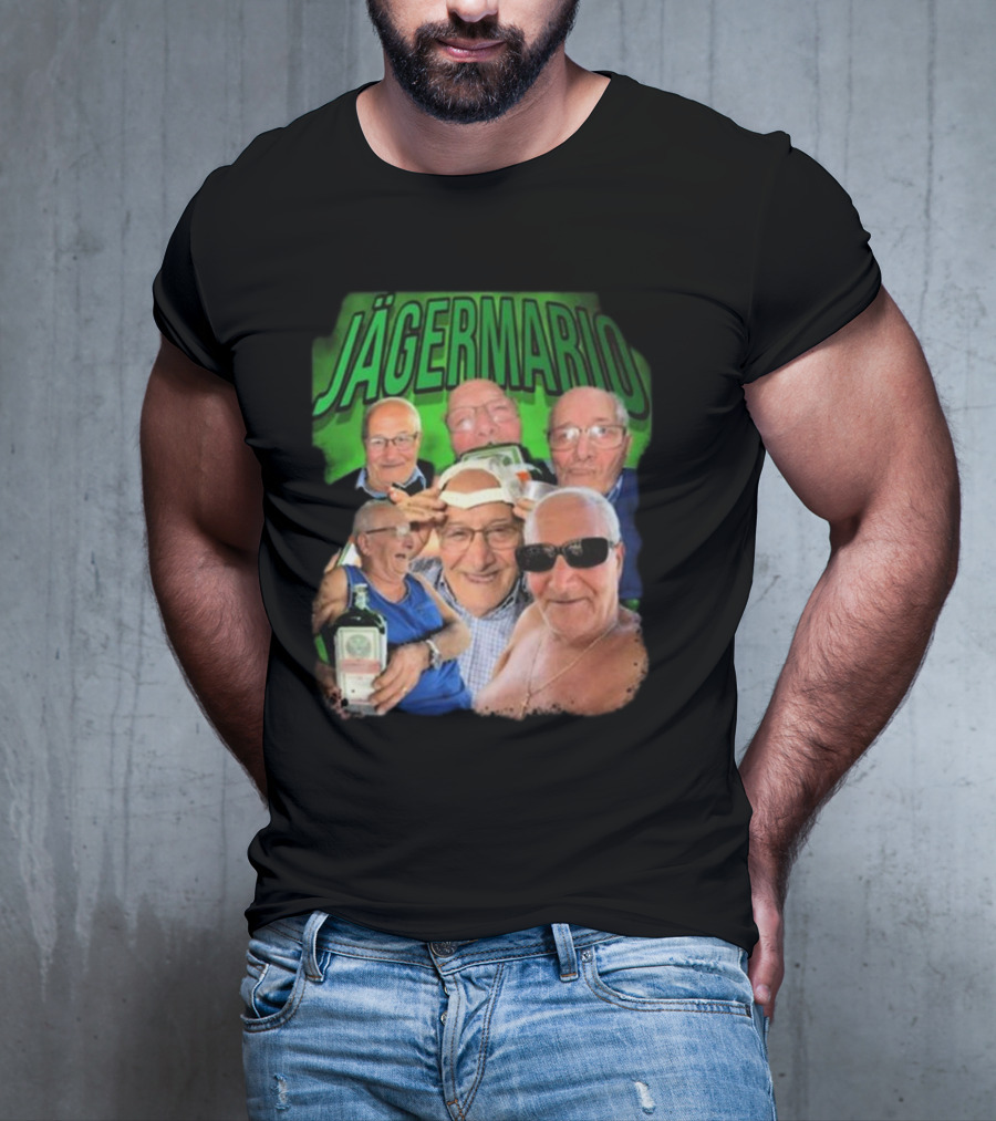 Marioscerra5 Jägermario Sigma Funny Multiphoto Collage T-Shirt