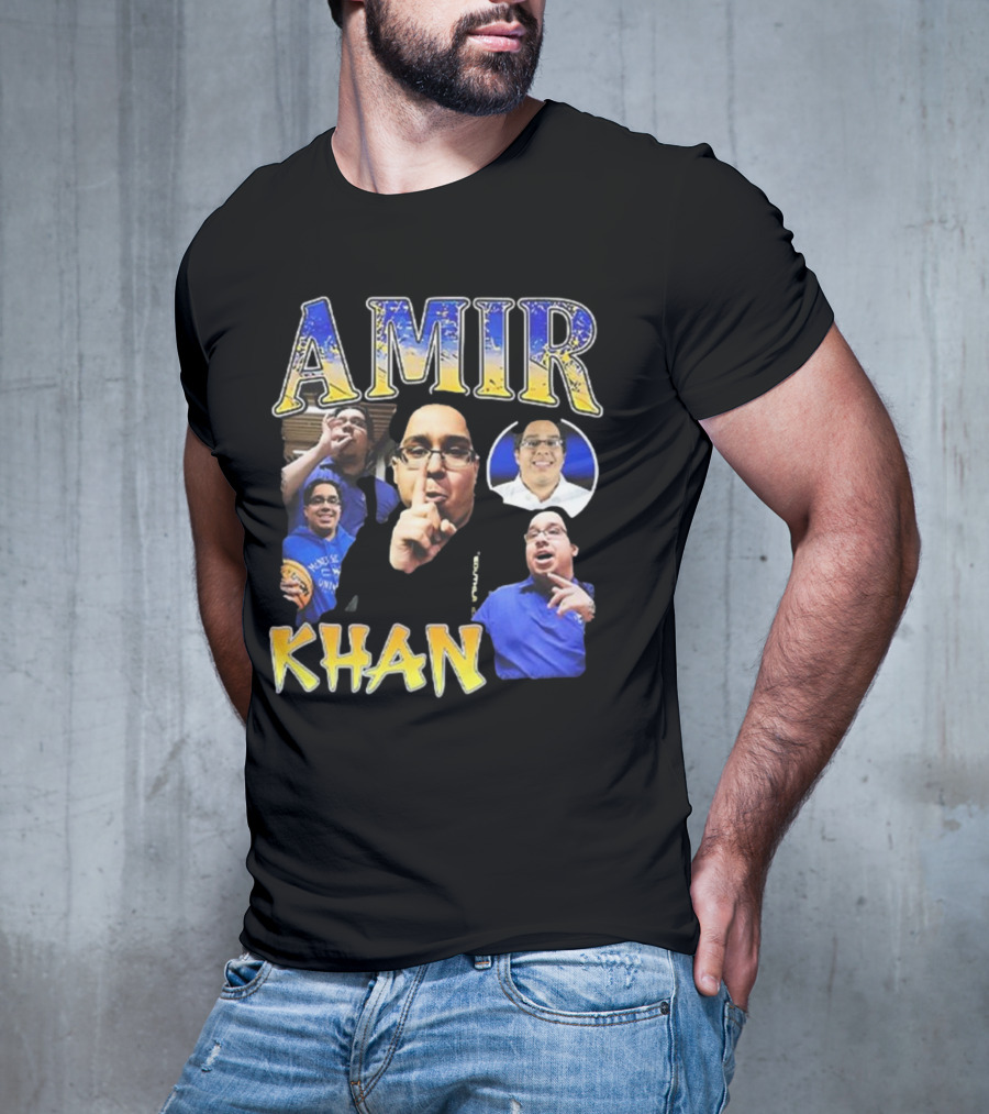 Amir Khan McNeese State University Blue And Gold Style T-Shirt