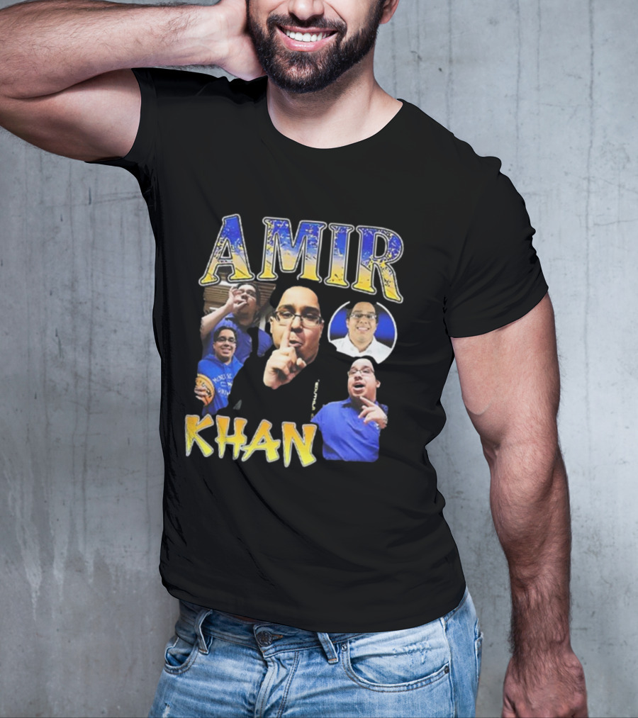 Amir Khan McNeese State University Blue And Gold Style T-Shirt