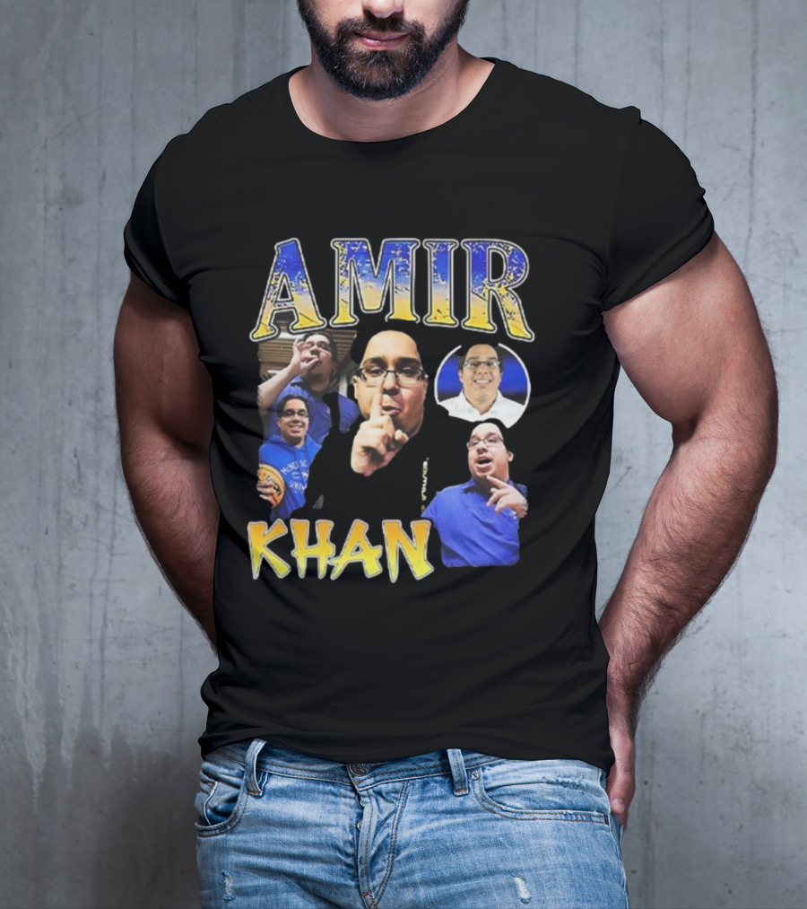 Amir Khan McNeese State University Blue And Gold Style T-Shirt
