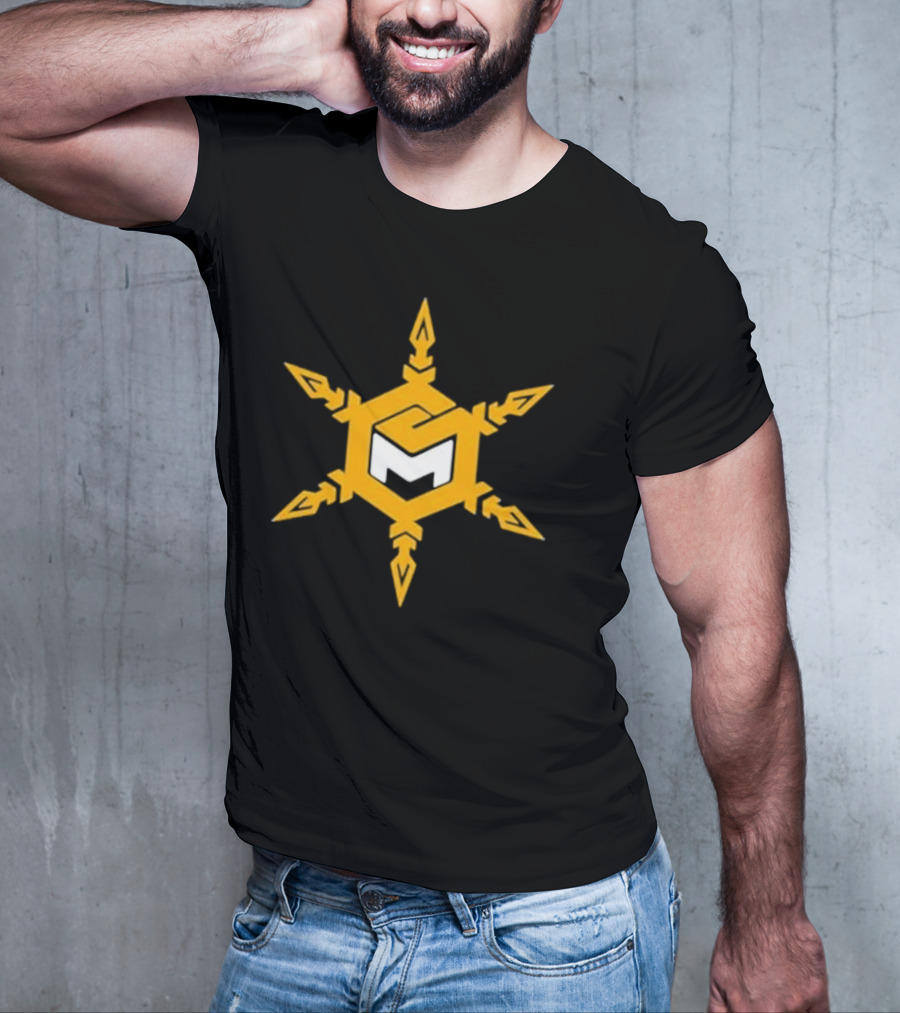 Mike Sainristil M Yellow Snowflake Emblem T-Shirt