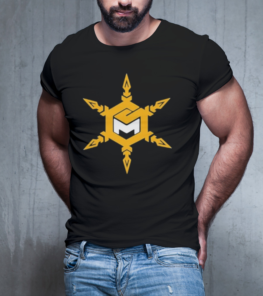 Mike Sainristil M Yellow Snowflake Emblem T-Shirt