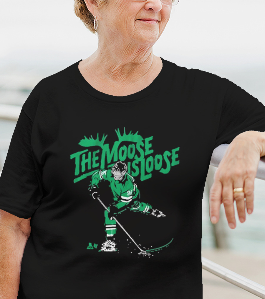The Moose Is Loose Hockey Player Number 96 T-Shirt
