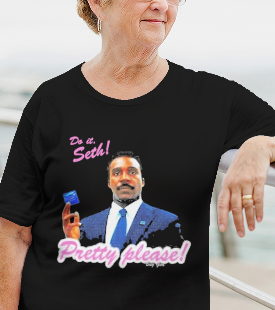 Do It Seth Pretty Please! Milchick Holding Blue Card T-Shirt