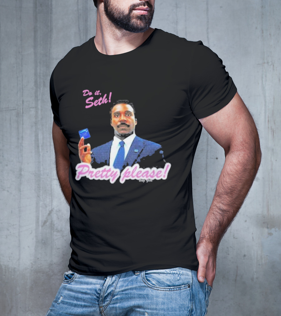 Do It Seth Pretty Please! Milchick Holding Blue Card T-Shirt