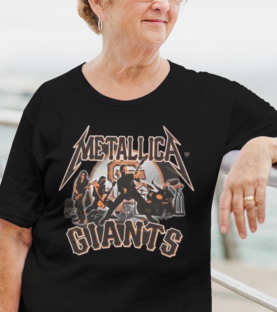 Metallica San Francisco Giants Guitarist Drummer Event 2025 T-Shirt
