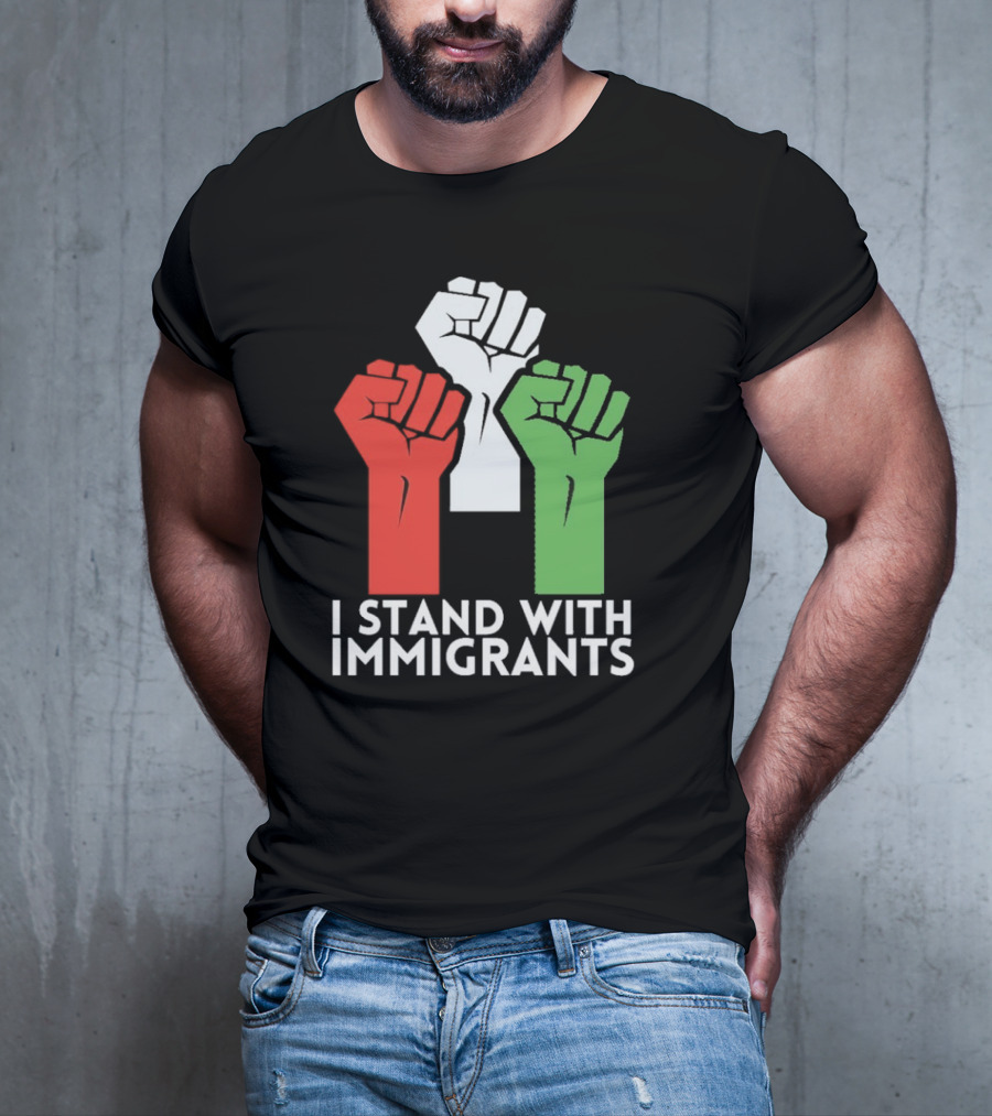 Mexican I Stand With Immigrants Fist Symbol T-Shirt