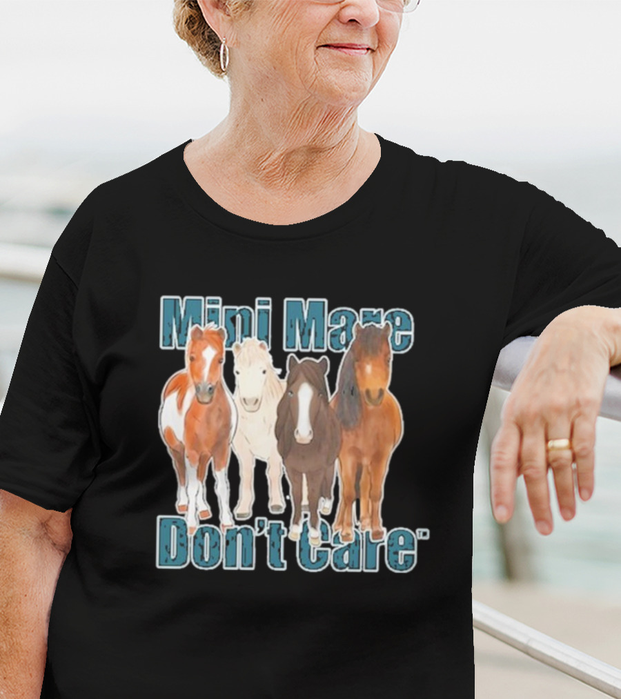 Mini Mare Don't Care Horse Trio T-Shirt